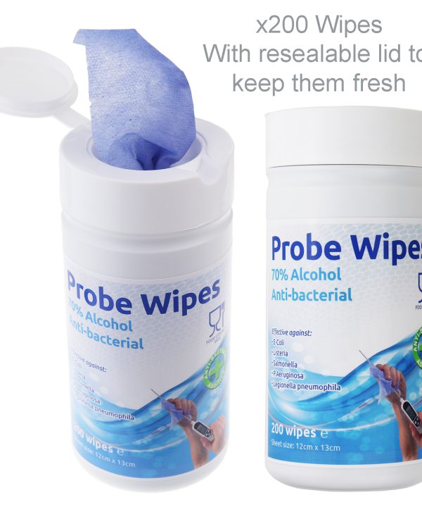Food Safe Probe Wipes - Resealable Lid