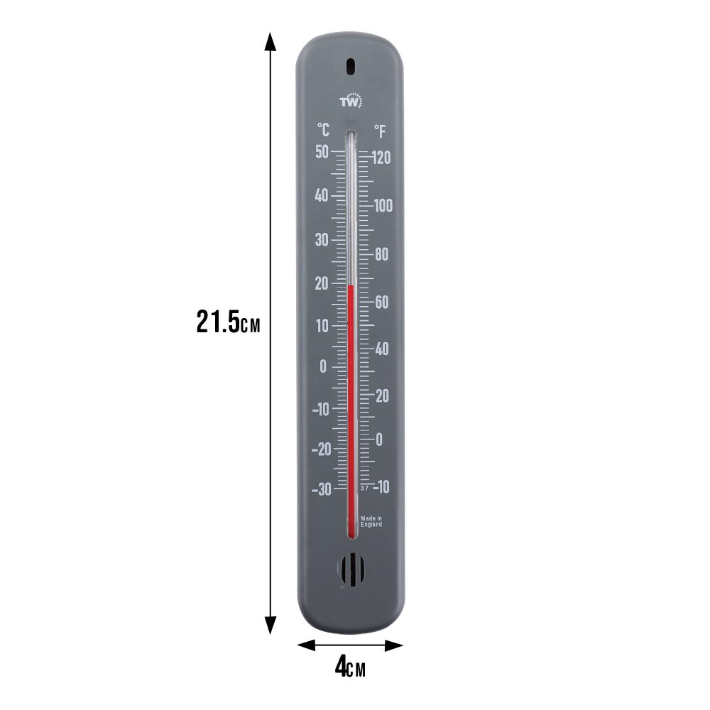 Grey Outdoor Thermometer - Dimensions
