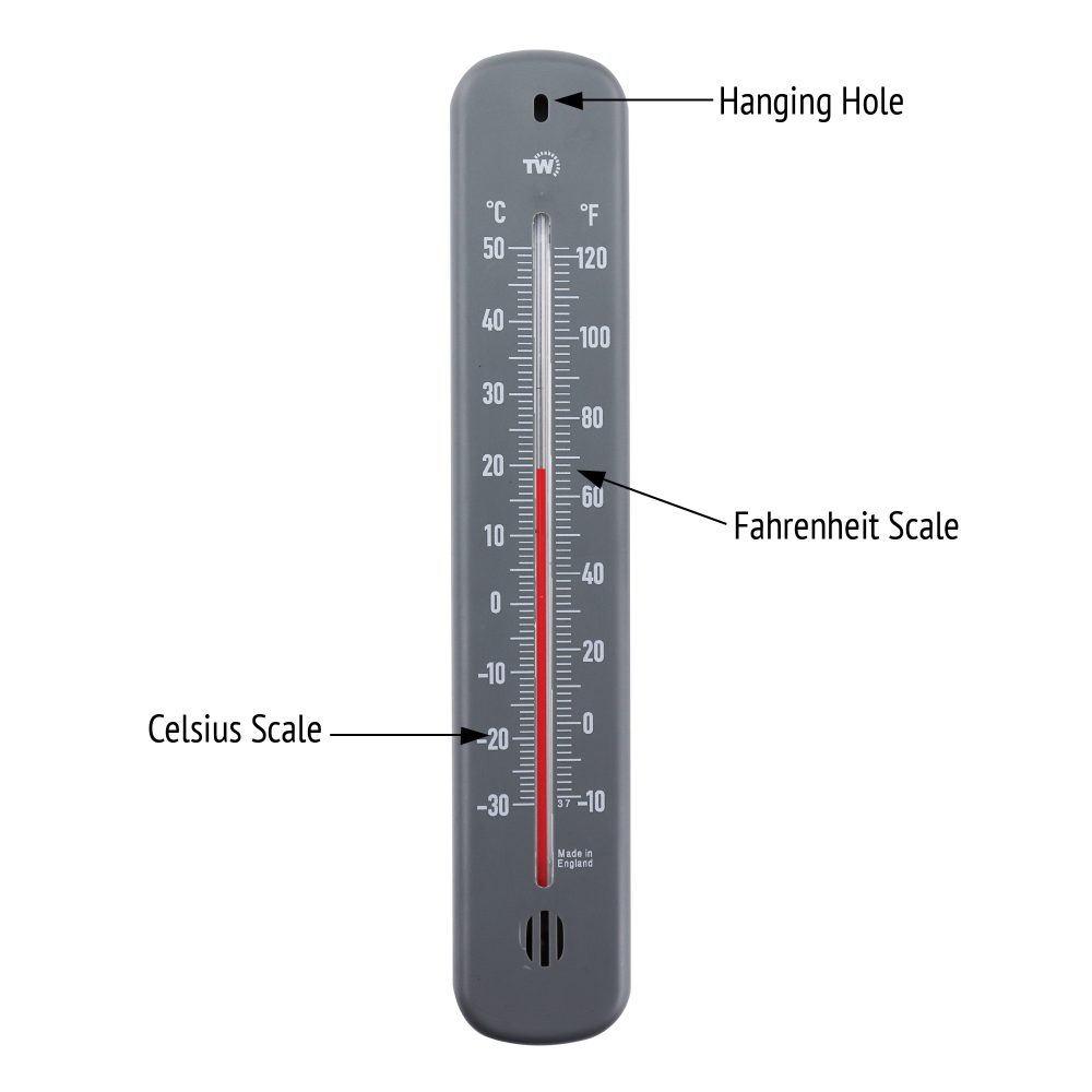 Grey Outdoor Thermometer - Details