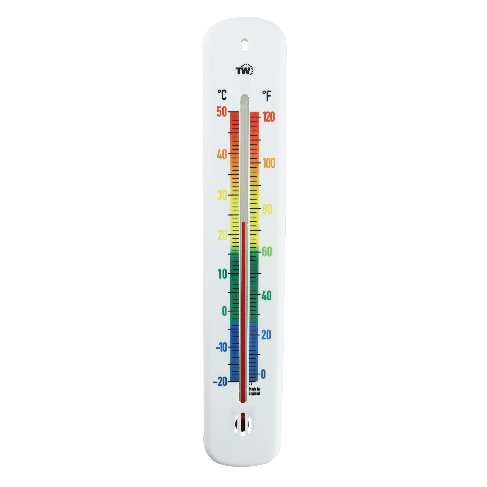 215mm Room Temperature Thermometer Indoor Multi Colour Scale - TW