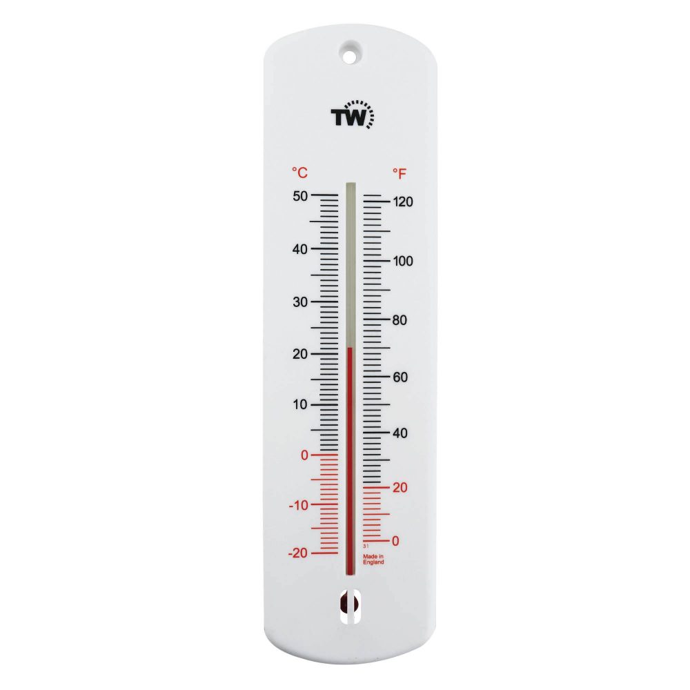 Outdoor Garden Thermometer - Black and Red