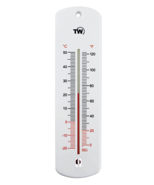 Outdoor Garden Thermometer - Black and Red