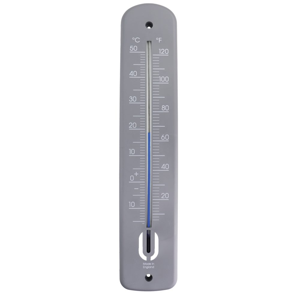 Large Grey Outdoor Thermometer