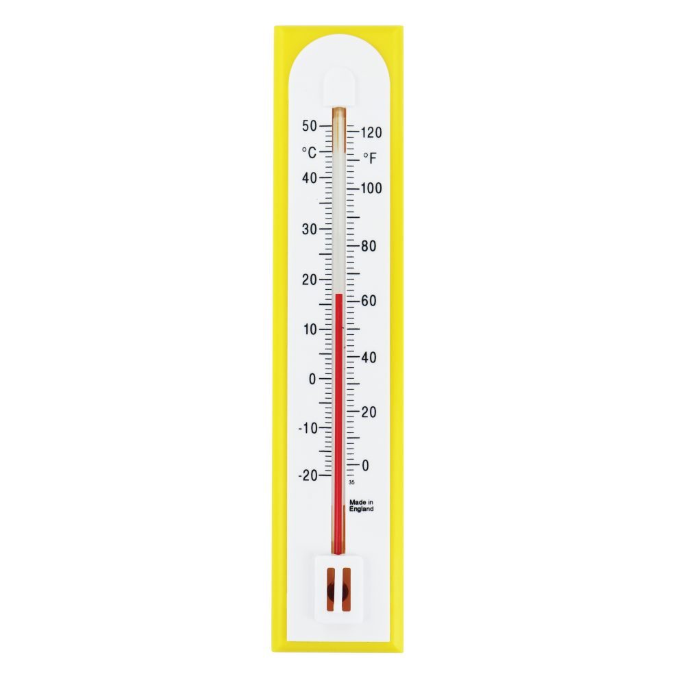 Two Piece Room Temperature Thermometer - Yellow