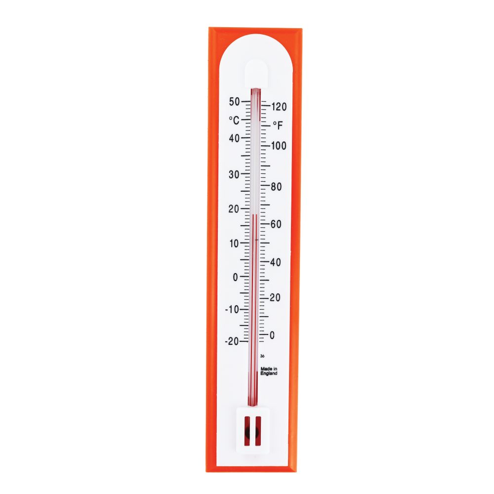 Two Piece Room Temperature Thermometer - Orange