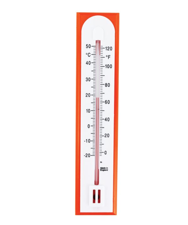 Two Piece Room Temperature Thermometer - Orange