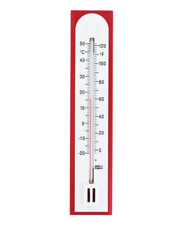 Two Piece Room Temperature Thermometer - Red
