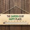 Garden Thermometer Sign - Happy Place
